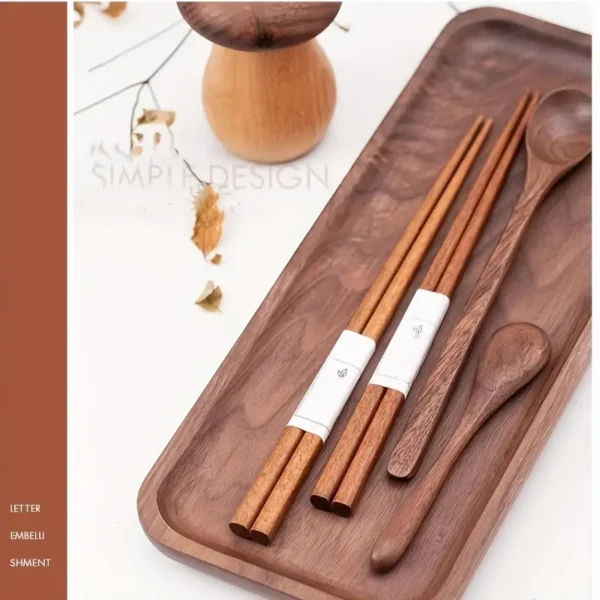 1441b515-bb01-4eb4-87b5-d2ae4161bdb1 5 Pairs of Natural Wood Chopsticks