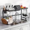 1711012396272-d6ad4d76aff64770a0ffc1953c4eb199-goods Black Stainless Steel Sink Rack