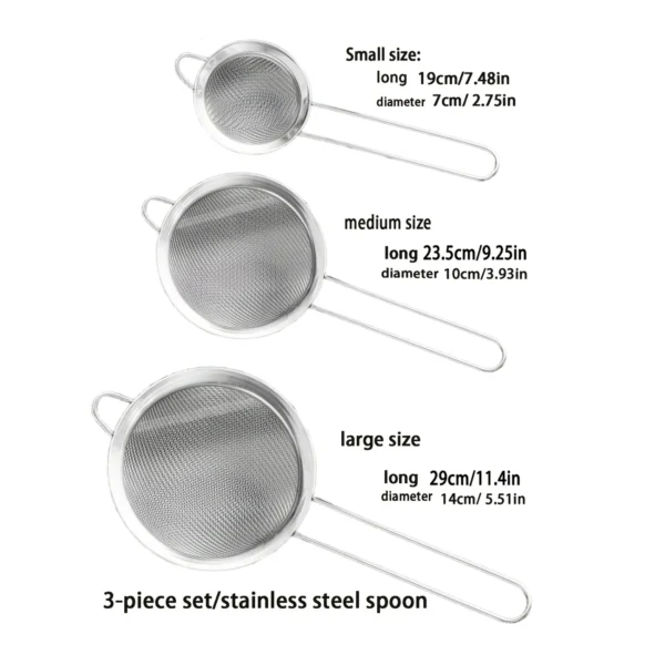 93bc2c54-5a2e-4182-bf2a-5279d5bd986b 3pcs Stainless Steel Kitchen Strainer Set
