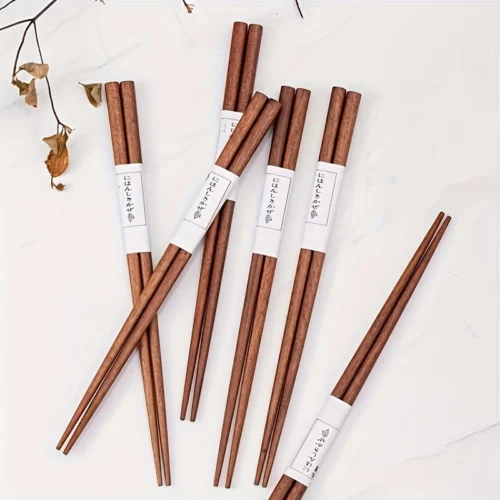 9fbcc713-be8f-46d0-8d5f-6139a8566d2e 5 Pairs of Natural Wood Chopsticks