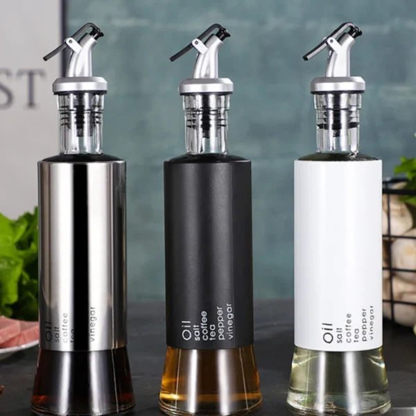 a2cdaa90823a4b9780d0fa0dc8bdee5f-goods Stainless Steel Oil Dispenser Set