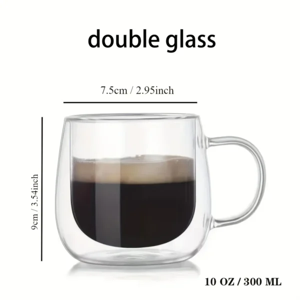 Pack of 4 Double-layer Glass Coffee Cups