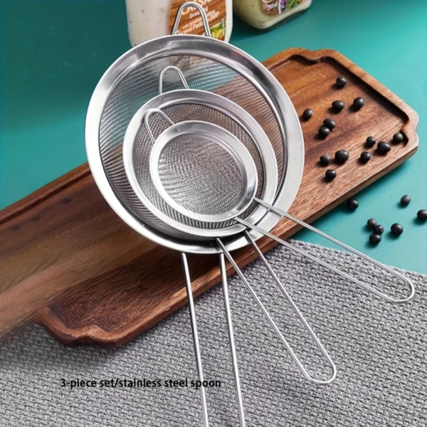 cbc14acf-e065-4c22-beec-3a2740e53c77 3pcs Stainless Steel Kitchen Strainer Set