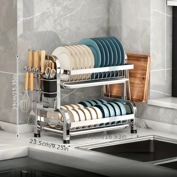 d04f29ad-43b1-4400-9d0d-768608129319 Stainless Steel Kitchen Dish Rack