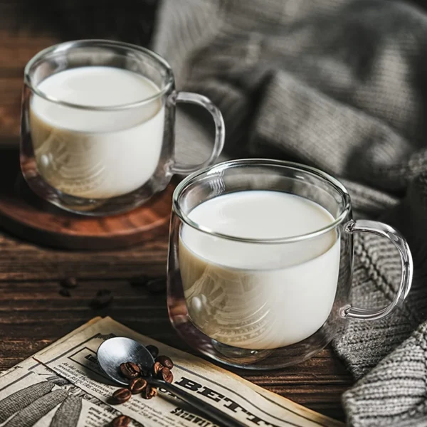 Pack of 4 Double-layer Glass Coffee Cups