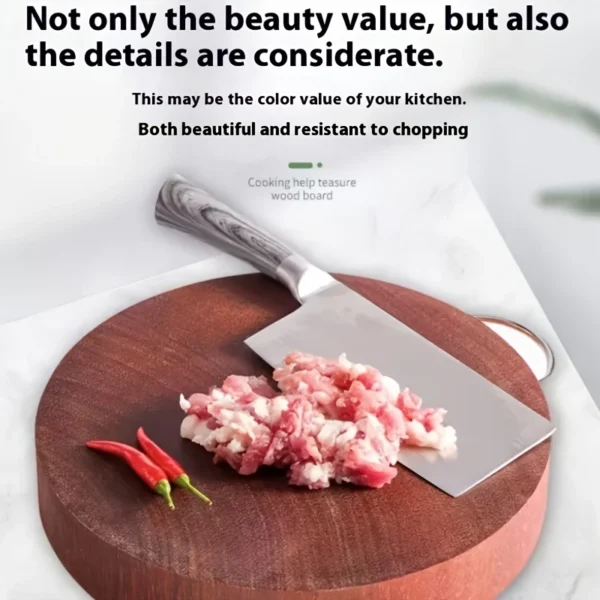 Round Red Ironwood Cutting Board